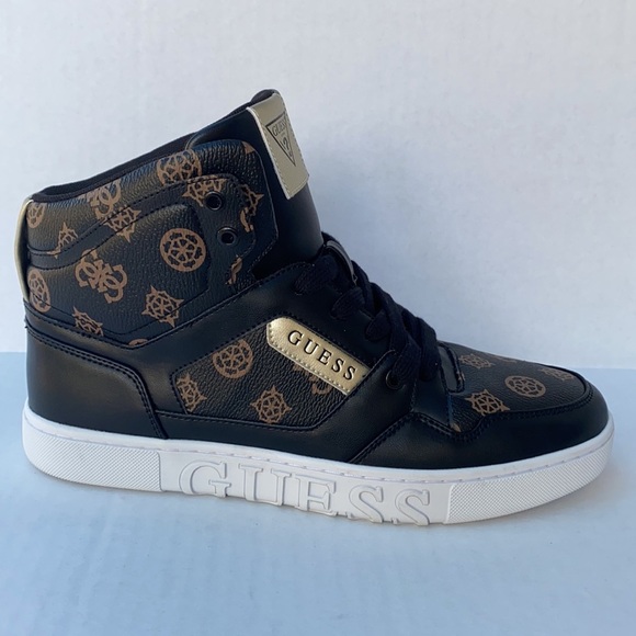 GUESS Justis Embossed Logo High-Top Sneakers SZ 9 - Picture 6 of 10